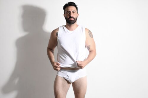 a person wearing underwear