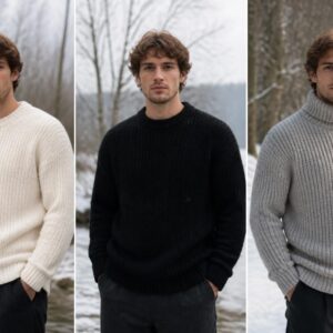 découvrez comment choisir le gros pull en laine pour homme idéal cet hiver, en comparant les couleurs blanc et noir ainsi que les modèles à col roulé pour allier style et confort.