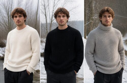 découvrez comment choisir le gros pull en laine pour homme idéal cet hiver, en comparant les couleurs blanc et noir ainsi que les modèles à col roulé pour allier style et confort.
