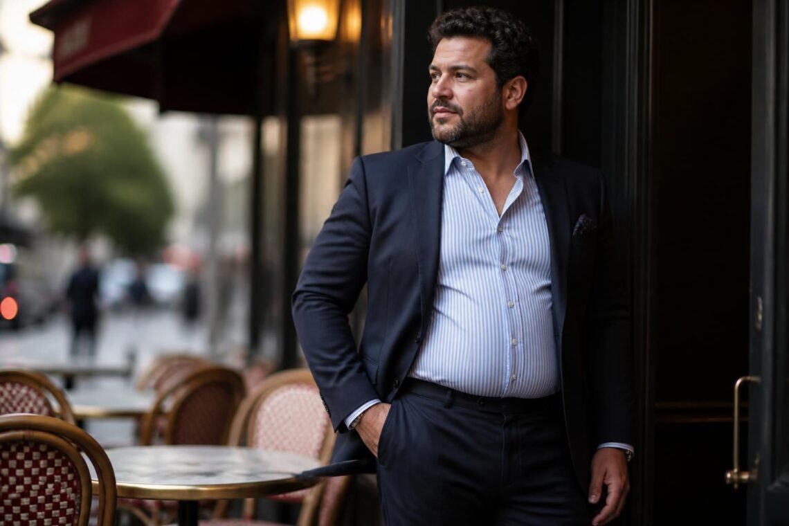 découvrez des tenues et vêtements adaptés pour homme avec un gros ventre, alliant confort et style affirmé pour une allure moderne et élégante.